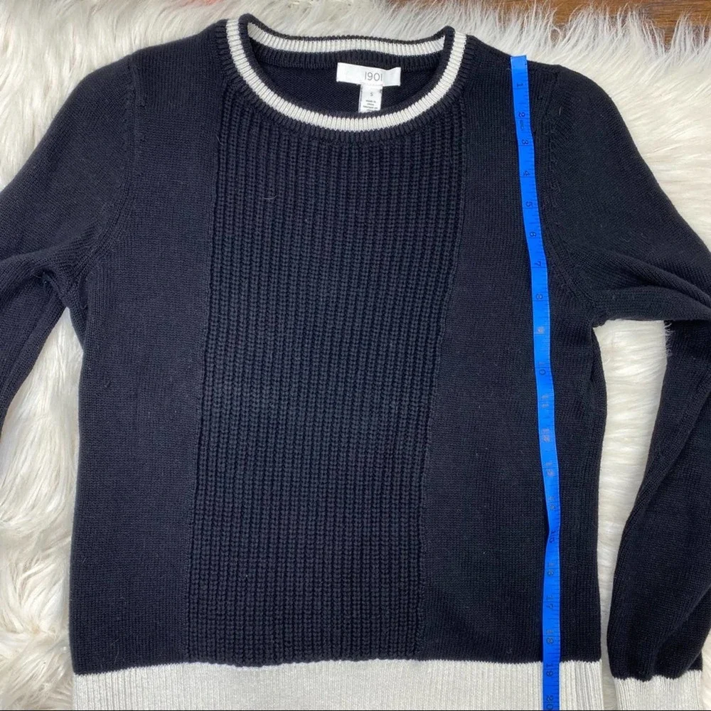 1901 dual color crew neck sweater small - Picture 4 of 5